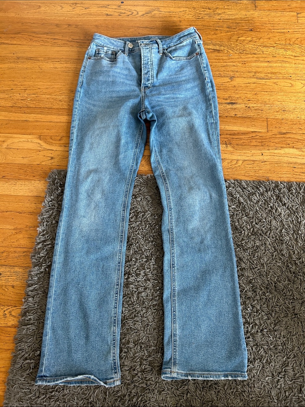Old Navy Extra High-Rise Kicker Boot-Cut Secret- Smooth Pockets Jeans Size 8